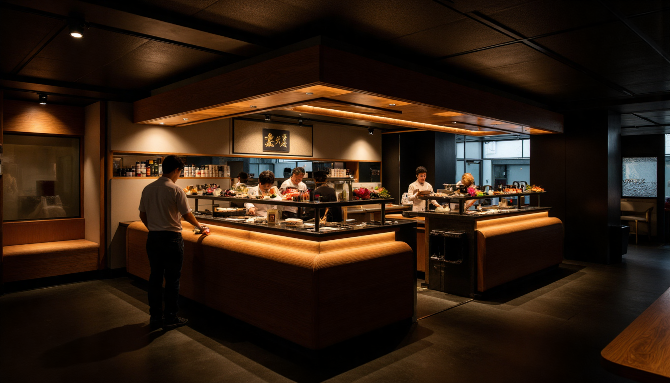 築地本店の賑わうカウンター — 職人が握る夜